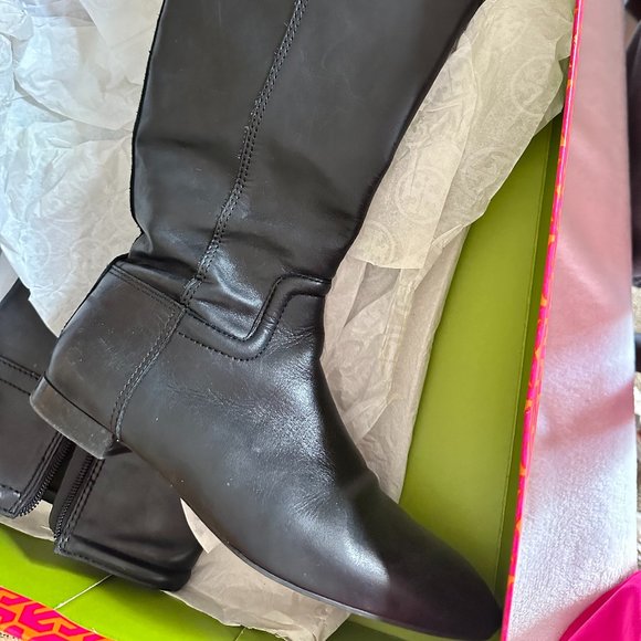 Black Leather Tory Burch Boots - Picture 3 of 3